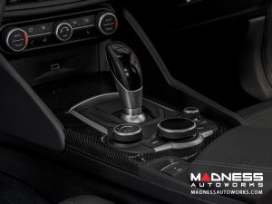 Alfa Romeo Giulia Center Console Trim Set - Carbon Fiber - Two Piece Kit - Pre '20 - Feroce Carbon